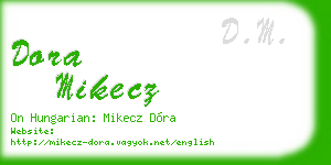 dora mikecz business card